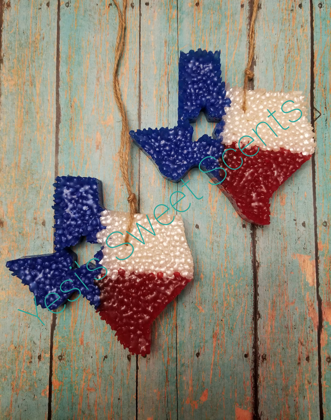 Red, White, & Blue Texas Shape